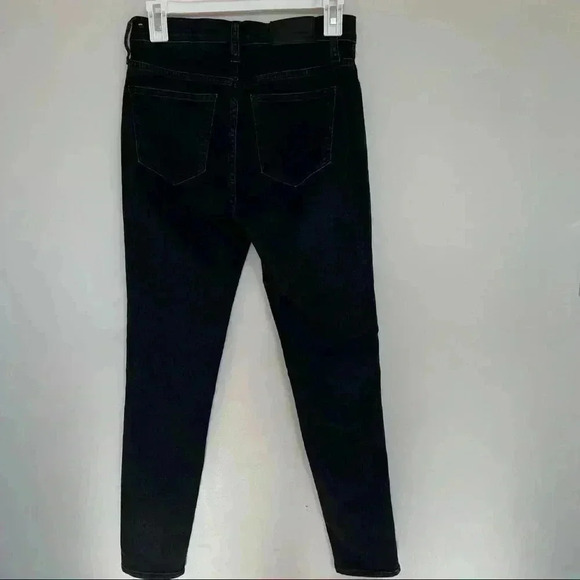 Madewell 10" High-Rise Skinny Jeans in Eclipse Wash Vintage Black Size 26 - Picture 5 of 12